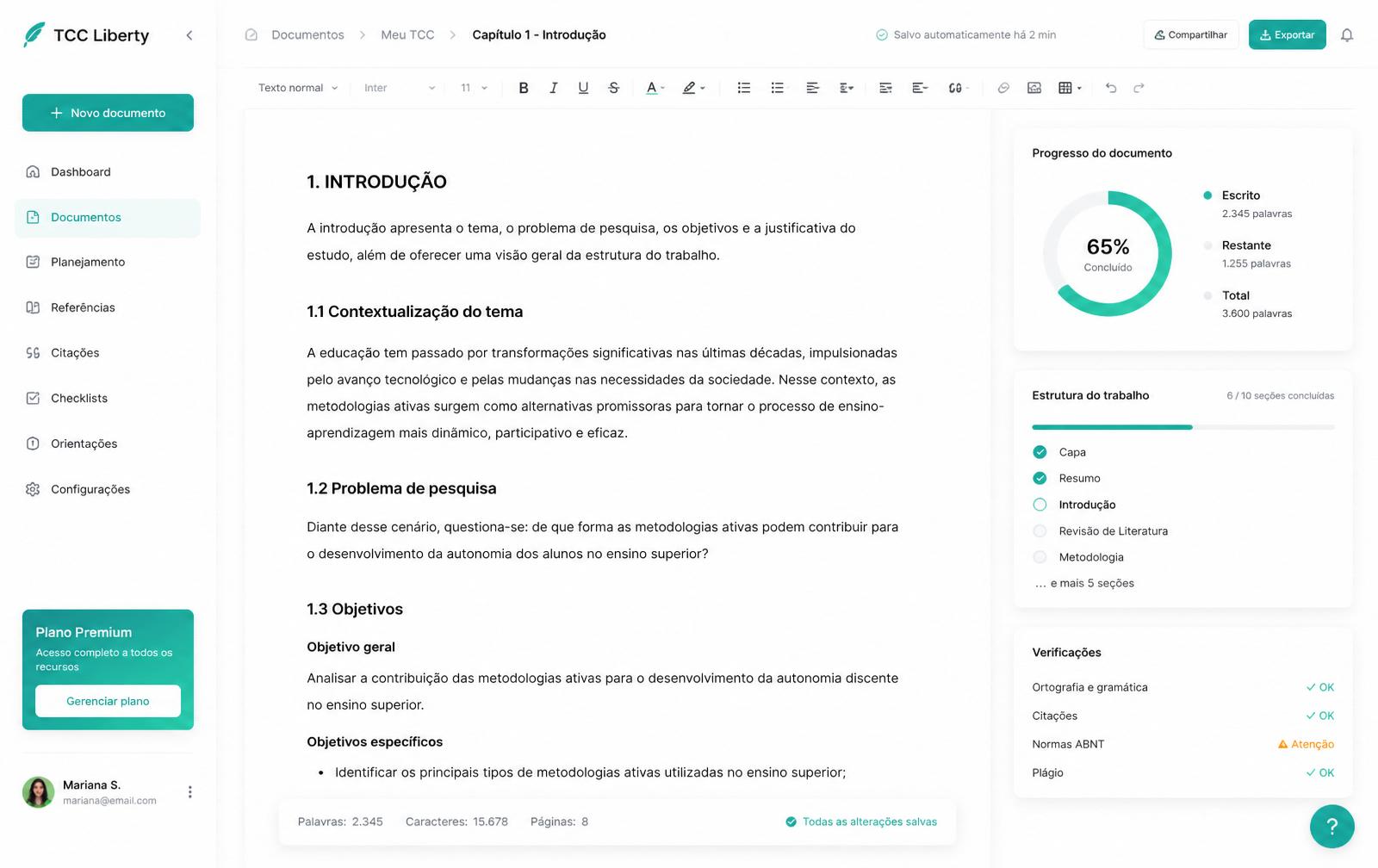 Interface do TCC Liberty